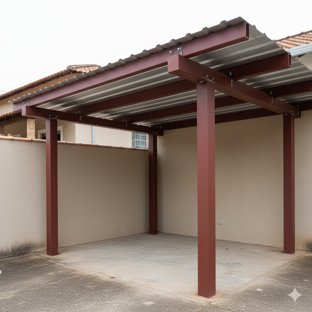 Estrutura metálica de cobertura em aço