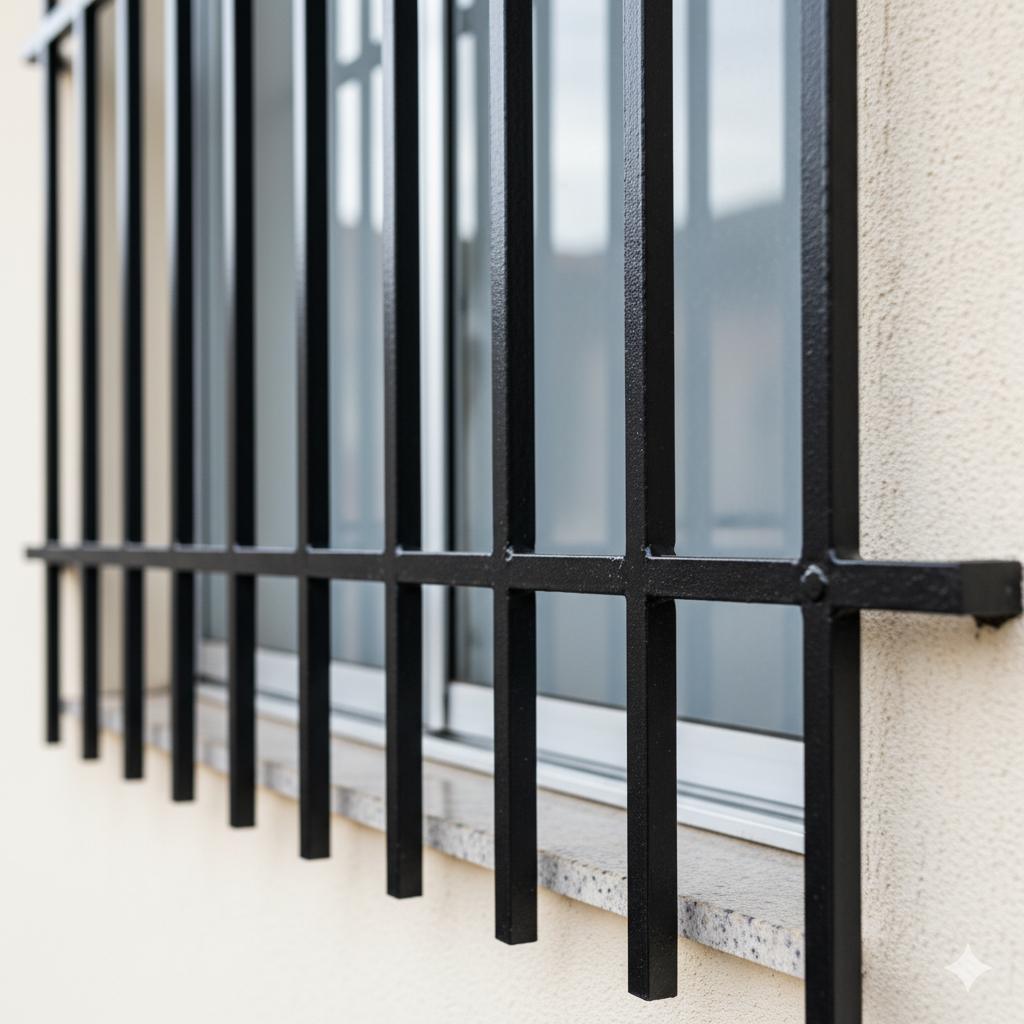 Grades de ferro para janela em casa brasileira